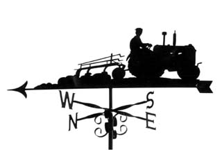 Tractor ploughing weathervane